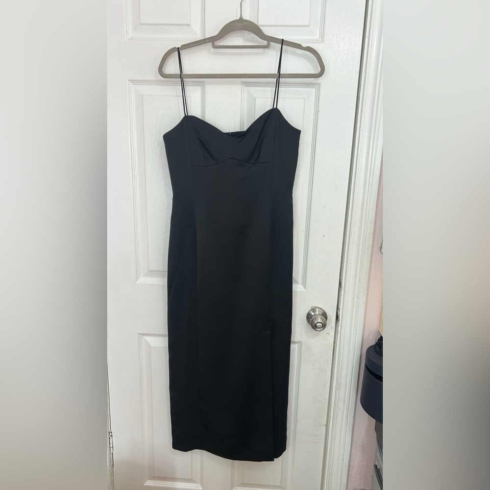 Marella x MaxMara Elegant Black Spaghetti Strap Dress